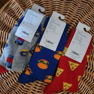 3 pairs fun printed socks bundle